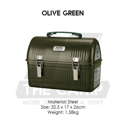 Wellhike SWS Classic Lunch Box 10QT 9.4L Coffee Box LunchBox Top Plate Inner Vintage Accessories