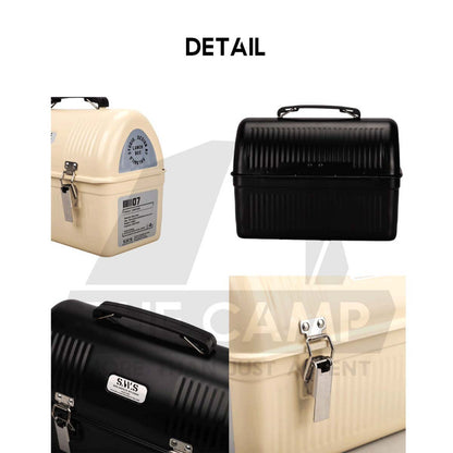 Wellhike SWS Classic Lunch Box 10QT 9.4L Coffee Box LunchBox Top Plate Inner Vintage Accessories