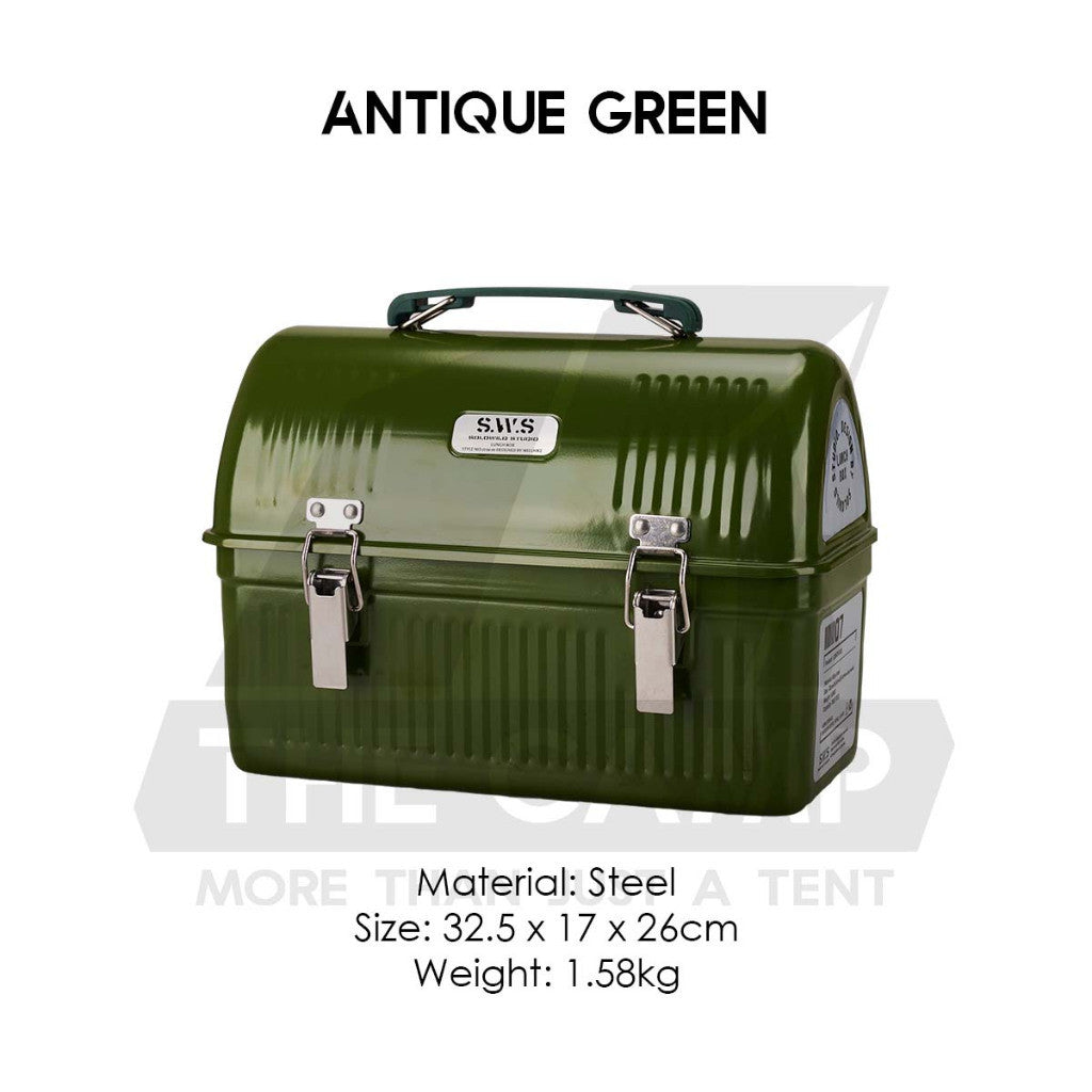 Wellhike SWS Classic Lunch Box 10QT 9.4L Coffee Box LunchBox Top Plate Inner Vintage Accessories