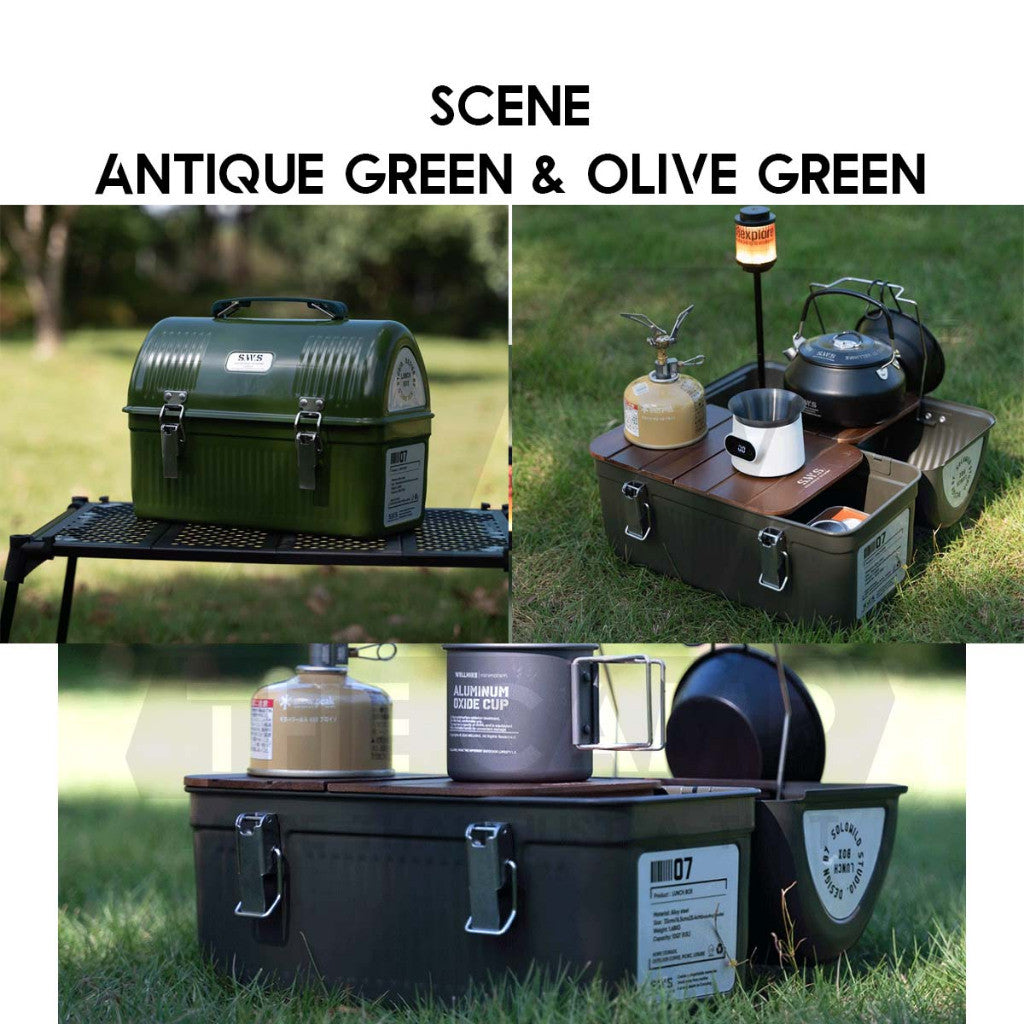 Wellhike SWS Classic Lunch Box 10QT 9.4L Coffee Box LunchBox Top Plate Inner Vintage Accessories