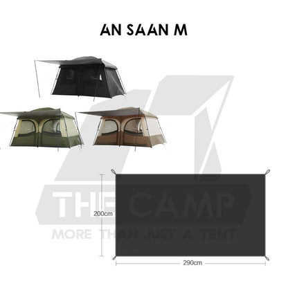 Vidalido An Saan Tent M / PRO Outdoor Camping Manual PU1500mm Family Villa Silver Coating Khemah Unta Camel